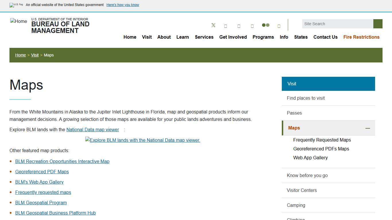 Maps | Bureau of Land Management